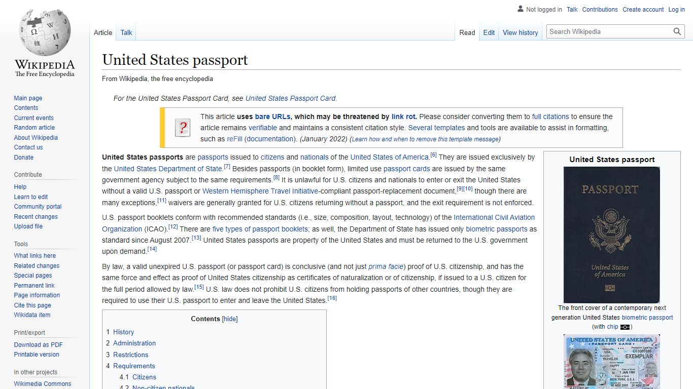 United States passport - Wikipedia